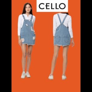 CELLO DISTRESSED DENIM JUMPER SIZE XS